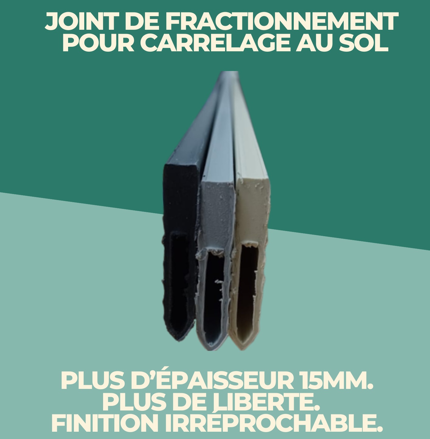 joint de fractionnement PVC coextrude pour carrelage