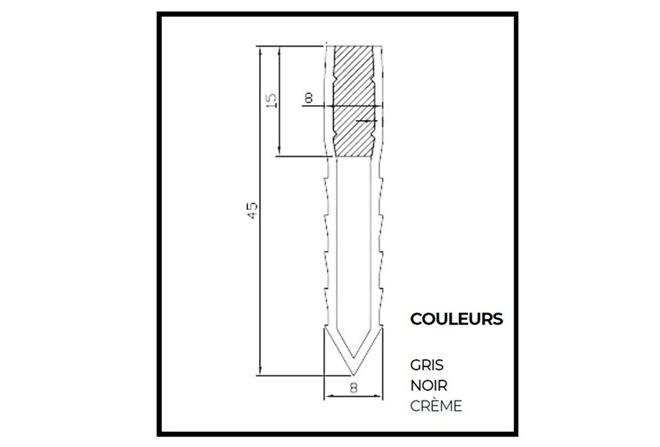 Plan joint de fractionnement 45x8 coextrude