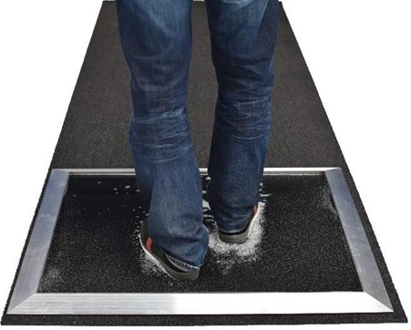 Tapis désinfectant inox et tapis séchant idéal désinfection milieux sensibles